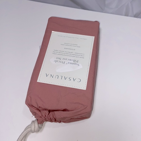 Casaluna 500 Thread Count Washed Supima Sateen Solid Pillowcase Set - Picture 3 of 4